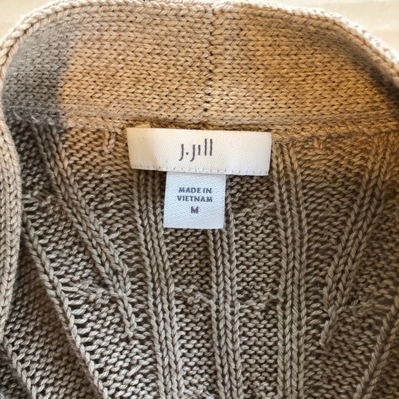 Like New! J. Jill Relaxed Open Front Cable Knit Lightweight Cardigan. Medium - Picture 8 of 9